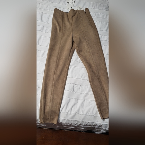 Zara suede faux leggings M - Picture 4 of 10